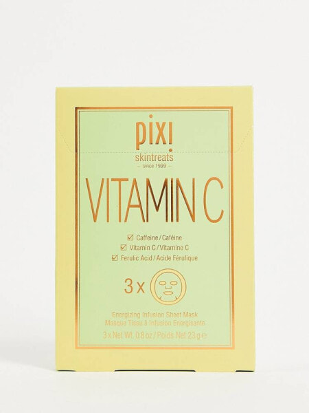 Pixi Brightening & Firming Vitamin-C Sheet Face Mask (x3)