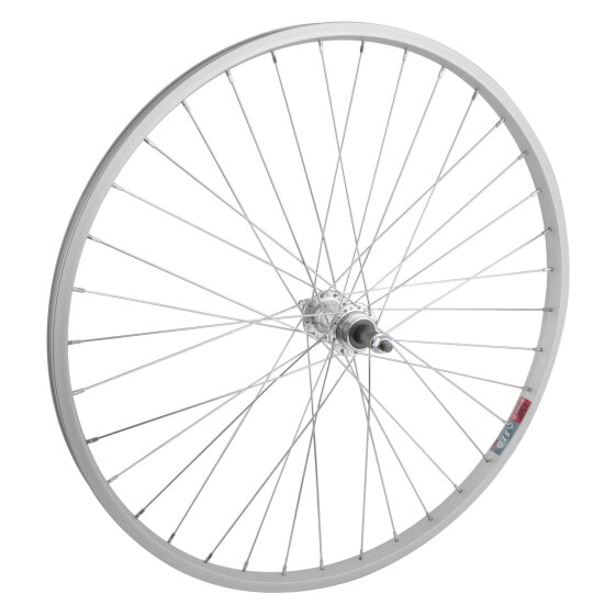 REAR Bicycle Wheel 26' X 1.5in /Silver/36 spokes /Heavy Duty/Freewheel / Bolt On