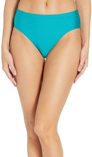 Athena Women's 244715 Solid High Waist Tide Bikini Bottoms Swimwear Size 10