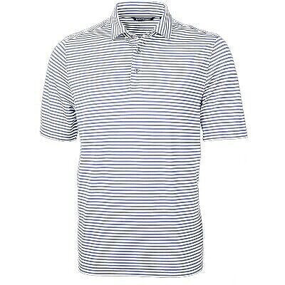 Cutter & Buck Virtue Eco Pique Stripe Recycled Mens Polo - Hyacinth - XL