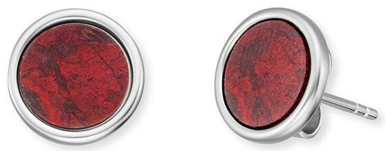 Silver earrings with red jasper ERE-RJ-ST