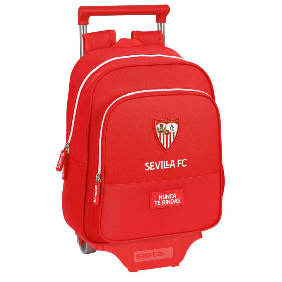 Школьный рюкзак с колесиками Sevilla Fútbol Club Красный (28 x 34 x 10 cm)