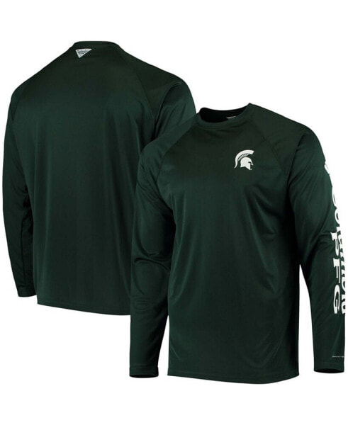 Men's PFG Green Michigan State Spartans Terminal Tackle Omni-Shade Long Sleeve T-shirt