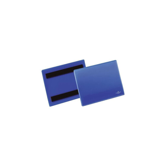 Durable Etikettentasche B148xH105mm blau magnetisch