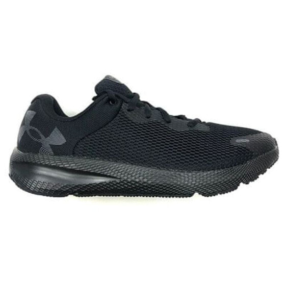 Мужские кроссовки спортивные для бега черные текстильные низкие Under Armor Charged Pursuit 2 BL M 3024138-003