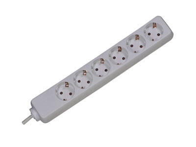Удлинитель BACHMANN Surge protector - 3m - 6 AC outlet(s) - 250 V - 3600 W - White - 3 m - 520 g