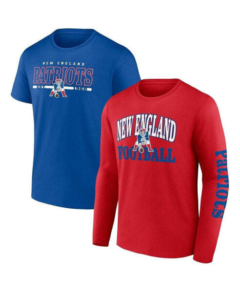 Футболка Fanatics мужская Retro New England Patriots в красно-синем цвете