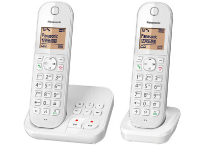 Panasonic KX-TGC422 - DECT telephone - Wireless handset - Speakerphone - 120 entries - Caller ID - White