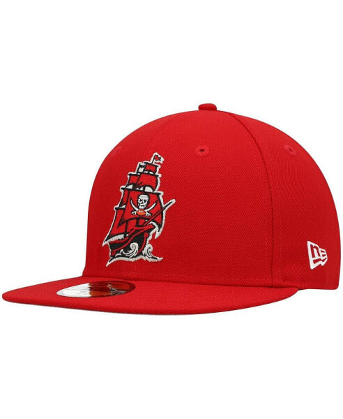 Men's Red Tampa Bay Buccaneers Omaha Alternate Logo 59Fifty Fitted Hat