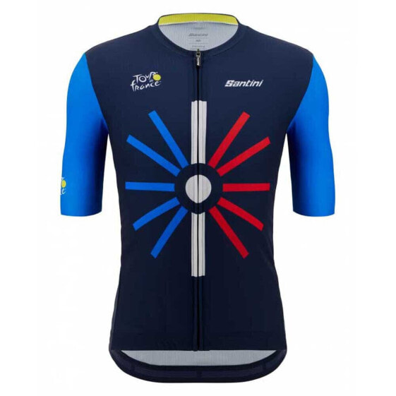 Футболка для велоспорта Santini Trionfo Tour De France 2023 Short Sleeve - Классический крой, высокая воздухопроницаемость
