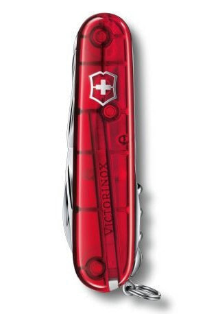 Нож мультитул Slip joint Victorinox Huntsman - нож Drop point из нержавеющей стали с рукояткой из синтетического материала ABS, красный, нержавеющая сталь