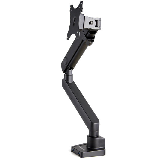 StarTech.com Desk Mount Monitor Arm with 2x USB 3.0 ports - Slim Full Motion Adjustable Single Monitor VESA Mount up to 8kg Display - Ergonomic Articulating Arm - Desk Clamp/Grommet - Clamp - 8 kg - 43.2 cm (17") - 86.4 cm (34") - 100 x 100 mm - Black