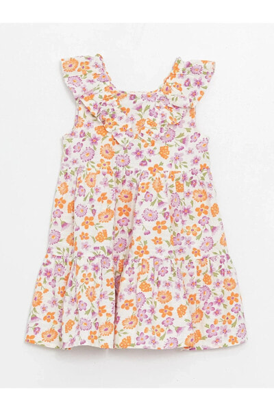 Платье для малышей LC WAIKIKI Kare Yaka Kolsuz Цветочный рисунок