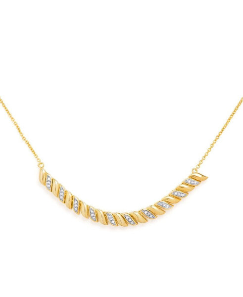 Macy's diamond Accent San Marco Frontal Necklace in Gold-Plate
