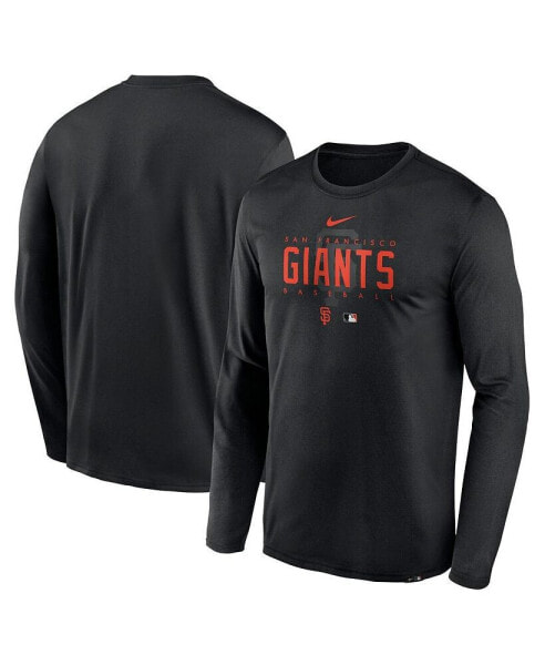 Men's Black San Francisco Giants Authentic Collection Team Logo Legend Performance Long Sleeve T-shirt