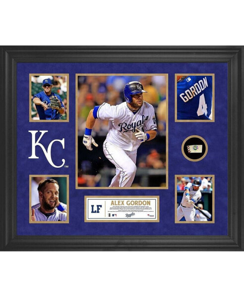 Alex Gordon Kansas City Royals Framed 5-Photo Collage with Piece of Game-Used Ball
