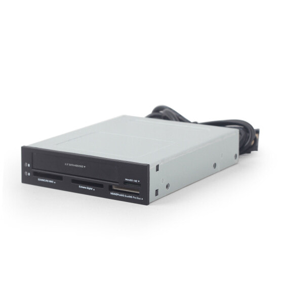 Gembird FDI2-ALLIN1-03 - MMC - MS Duo - MS PRO - MS PRO Duo - Memory Stick (MS) - MicroSD (TransFlash) - MiniSD - RS-MMC - SD,... - Black - Grey - 2.5" - 3000 Mbit/s - 120 mm - 100 mm