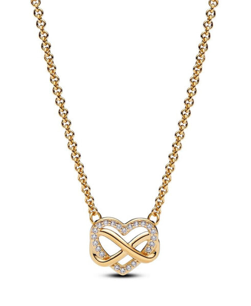 Sparkling Infinity Heart Collier Necklace