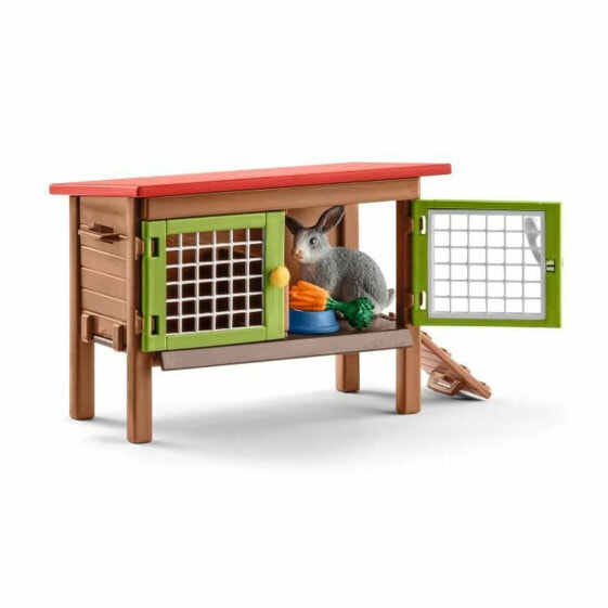 Set of Farm Animals Schleich Rabbit Hutch Rabbit Plastic