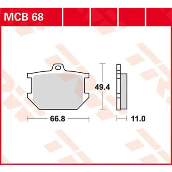 TRW Allround Organic Standard Yamaha SR 500 81 Front Brake Pads