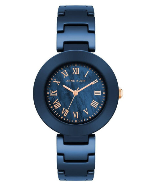 Часы и аксессуары Anne Klein женские Кварцевые наручные часы Navy Ceramic Bracelet, 24.5mm