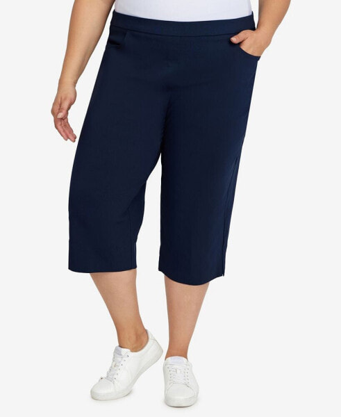 Plus Size Classic Allure Stretch Clamdigger Capri Pant