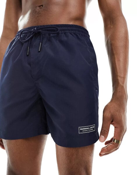 Marshall Artist branded swim short in navy