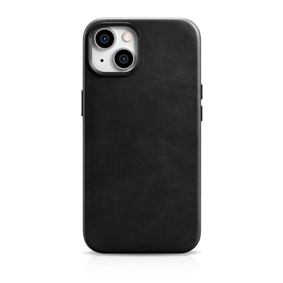 Чехол для iPhone 14 Plus магнитный с MagSafe Oil Wax Premium Leather Case черный от ICARER