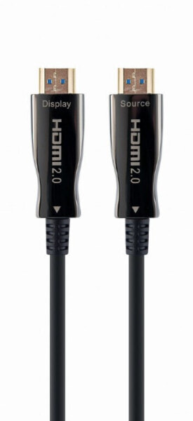Gembird CCBP-HDMI-AOC-20M-02 - 20 m - HDMI Type A (Standard) - HDMI Type A (Standard) - Black