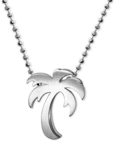 Palm Tree 16" Pendant Necklace in Sterling Silver