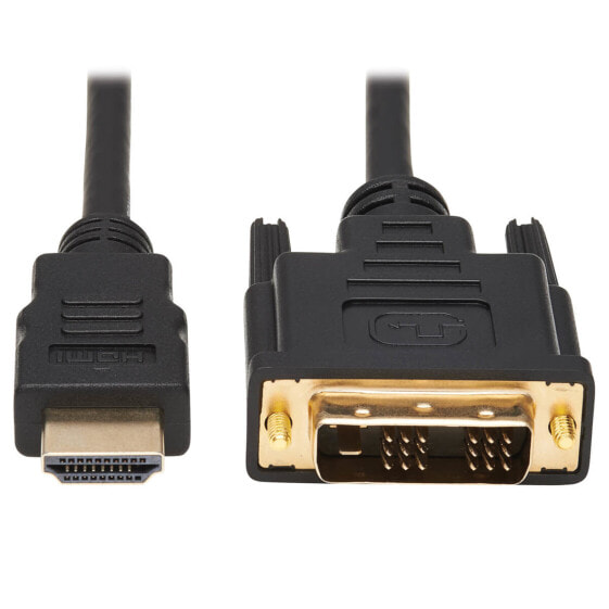 Tripp P566-006 HDMI to DVI Adapter Cable (HDMI to DVI-D M/M) - 6 ft. (1.8 m) - 1.83 m - HDMI - DVI-D - Male - Male - Gold