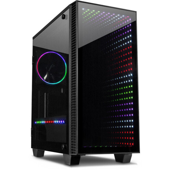 Inter-Tech X-608 Infinity Micro - Tower - PC - ITX - uATX - Glass - Gaming - Blue - Green - Red