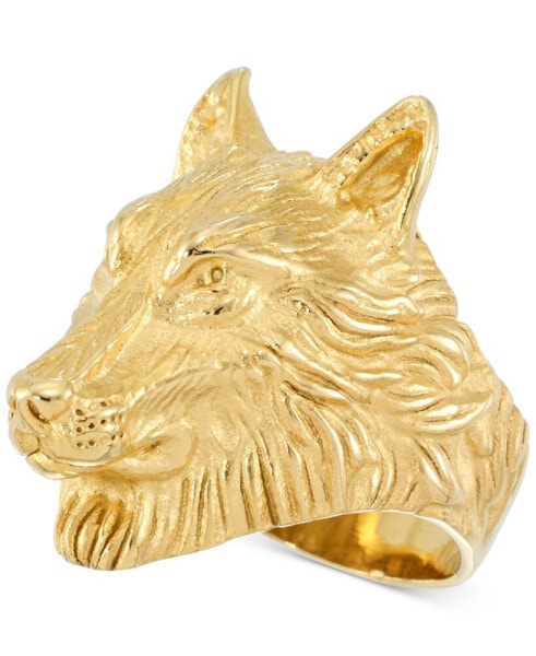 Men's Wolf Ring in Yellow Ion-Plated Stainless Steel