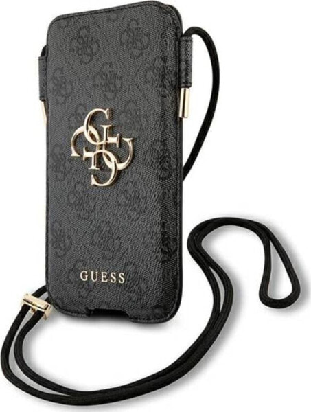 Guess Guess Torebka na telefon GUHCP12M4GPSGR 6,1" szary/grey 4G Metal Logo