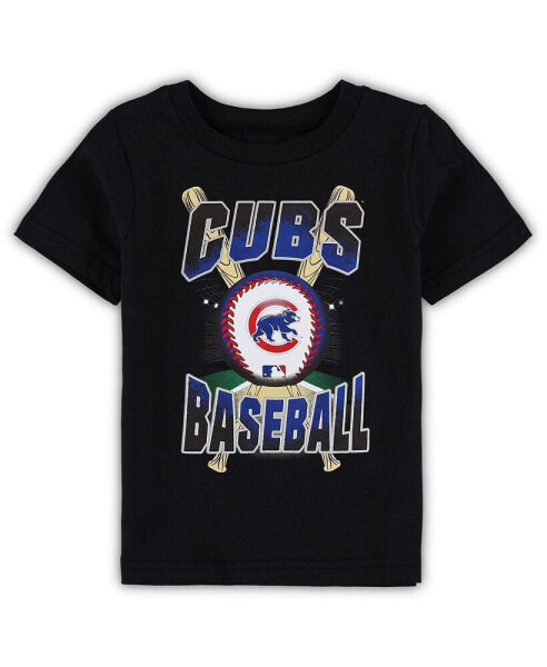 Toddler Boys and Girls Black Chicago Cubs Special Event T-shirt