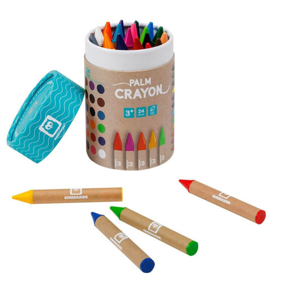 EUREKAKIDS 24 color chunky wax crayons - palm crayons