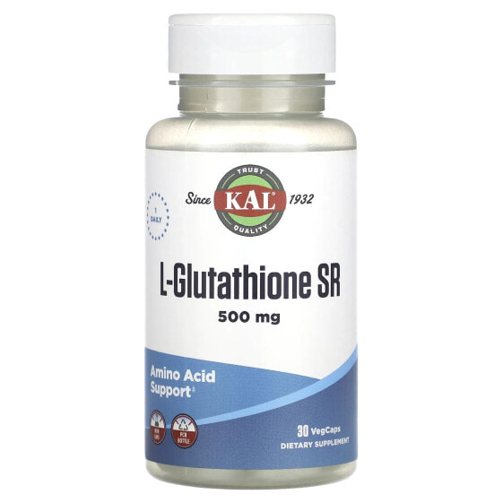 KAL, L-глутатион SR, 500 мг, 30 вегетарианских капсул