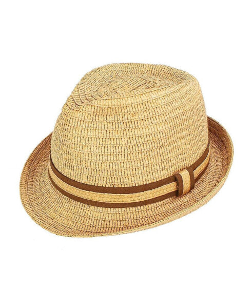 Evan Braided Straw Fedora Hat