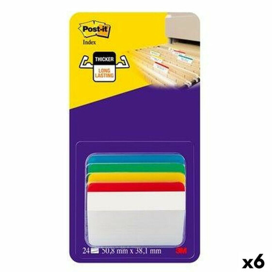 Стикеры для записей Post-it Index Разноцветные 51 x 38 мм (6 штук)