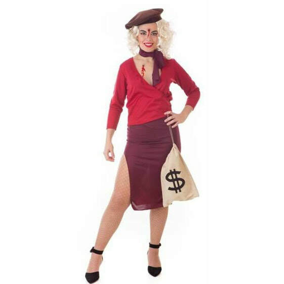 Маскарадные костюмы для взрослых Bonnie Гангстер 4 Предметы Красный