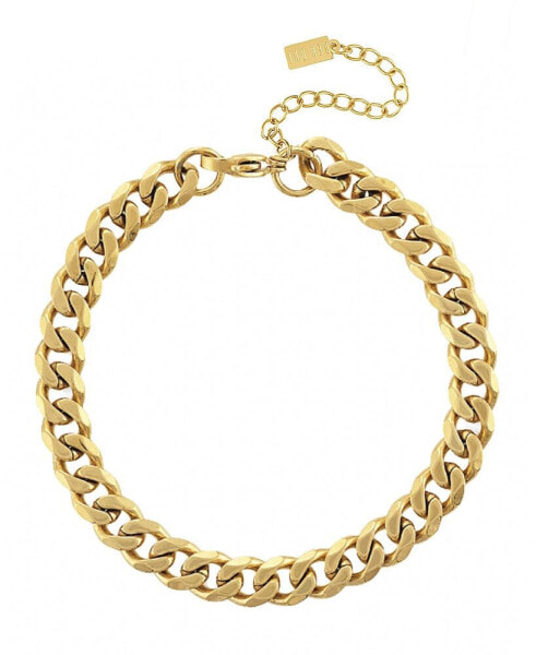 Gold-Tone Bold Non-Tarnish Curb Chain Anklet