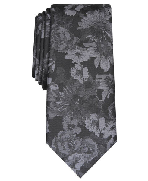 Men's Glacier Skinny Floral Tie, Created for Macy's