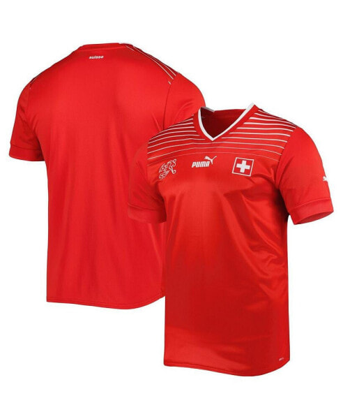 Men's Red Switzerland National Team 2022/23 Home Replica Jersey
