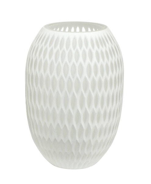 Vase White Carved