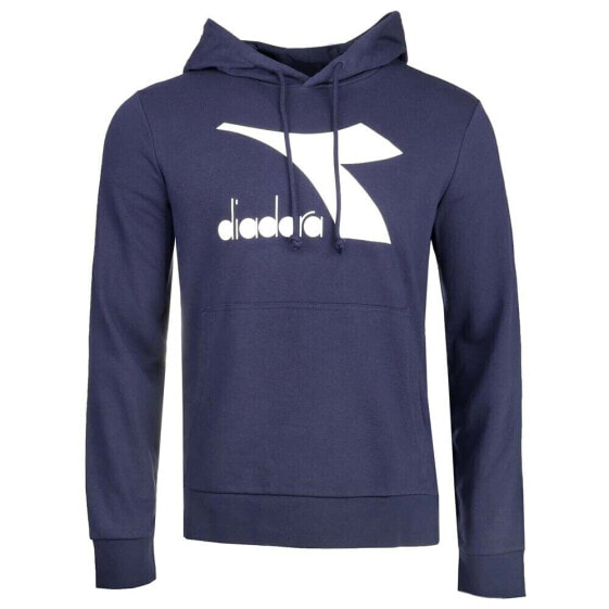 Diadora Logo Pullover Hoodie Mens Blue Casual Outerwear 177089-60062