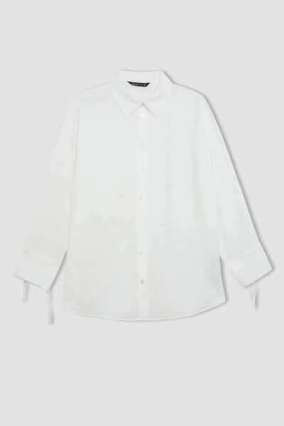 Рубашка женская defacto Kadın Gömlek Кирт-Белый C3819AX/WT32