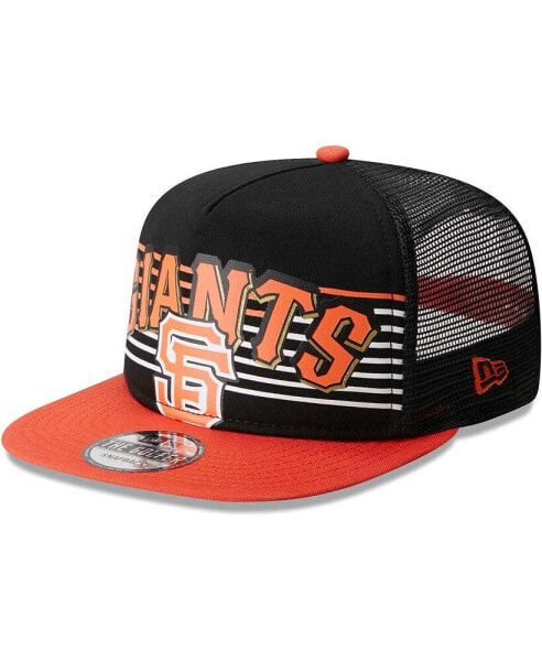 Men's Black San Francisco Giants Speed Golfer Trucker Snapback Hat