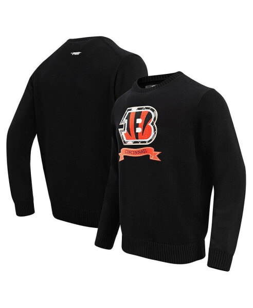 Men's Black Cincinnati Bengals Prep Knit Sweater