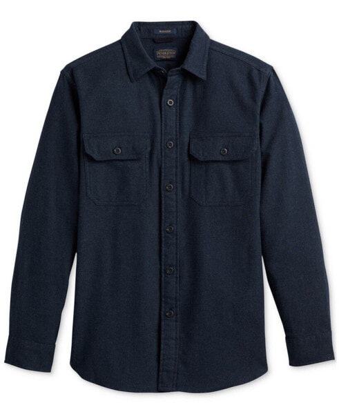 Men's Burnside Solid Button-Down Flannel Shirt