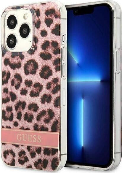 Guess Guess GUHCP13XHSLEOP iPhone 13 Pro Max 6,7" różowy/pink hardcase Leopard